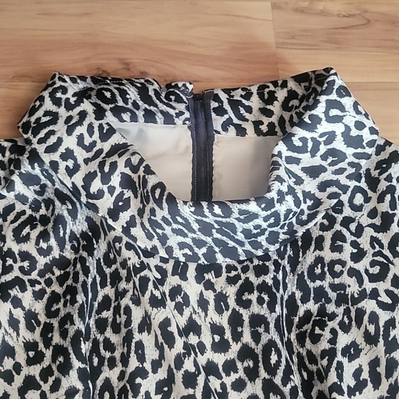 Vintage 70s Animal Print Mini Dress S - Picture 11 of 16